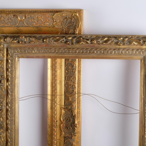 852 - WITHDRAWN - Ornate embossed gilt frame, 85cm x 75cm, 60cm x 49cm internal, and another, 76cm x 60cm,... 