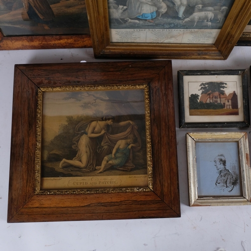 866 - A group of various framed Antique prints, including 