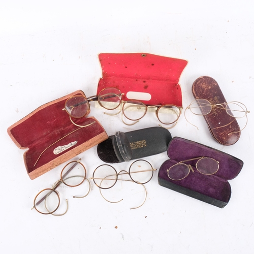 903 - A selection of Vintage and Antique glasses, including some with tortoiseshell style frames, in assoc... 