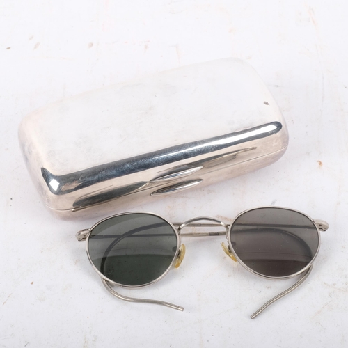 904 - Bourne & A O'Neill, a pair of chrome plated Vintage glasses, glasses are marked 