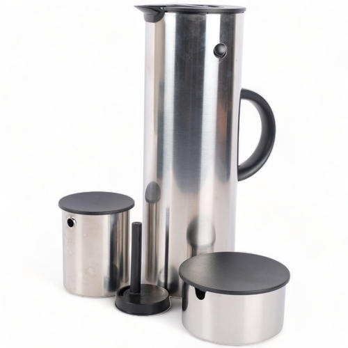 134 - ERIC MAGNUSSEN for STELTON, DENMARK - a 3-piece stainless steel set, including a vacuum jug EM no. 7... 