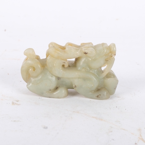 184 - A Chinese jade dog of fo, L8cm