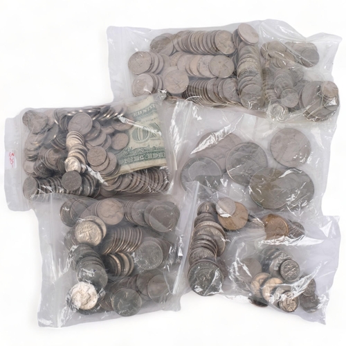 190 - 100 American dollars in coins