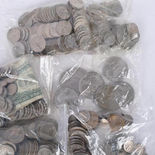 190 - 100 American dollars in coins