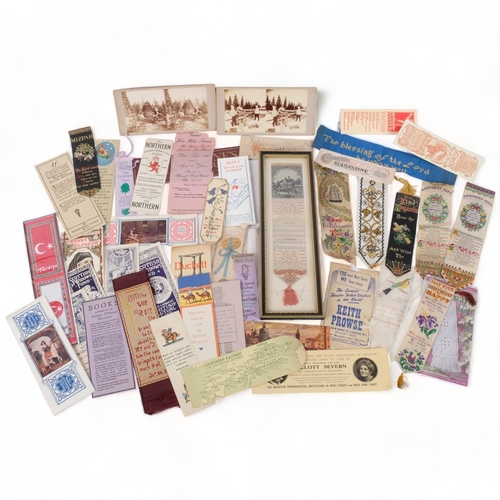 192 - A collection of Vintage and later various bookmarks, including Scottish Widows, 1 dated 1897/8, the ... 