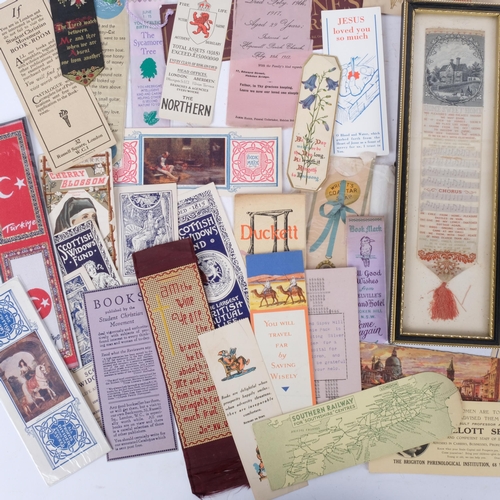 192 - A collection of Vintage and later various bookmarks, including Scottish Widows, 1 dated 1897/8, the ... 