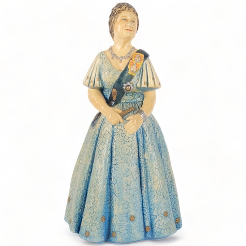 199 - NATURECRAFT LTD - a limited edition hand painted stoneware study of Queen Elizabeth The Queen Mother... 