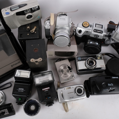 239 - A large quantity of various Vintage cameras and equipment, including an Olympia DL2000A, a Polaroid ... 