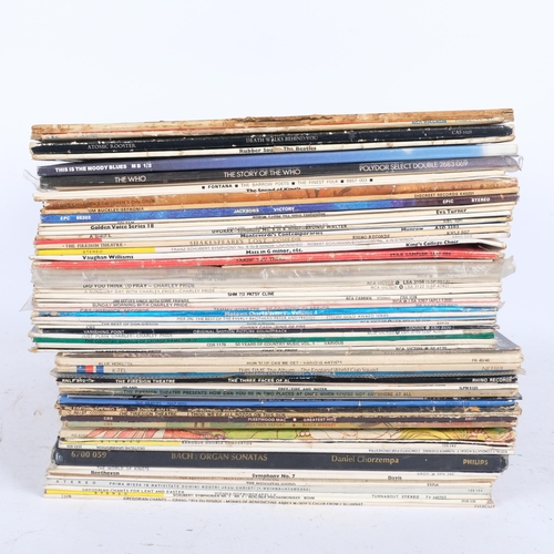 250 - A quantity of vinyl LPs, including such artists as Joni Mitchell, Fleetwood Mac, The Beatles, The Wh... 