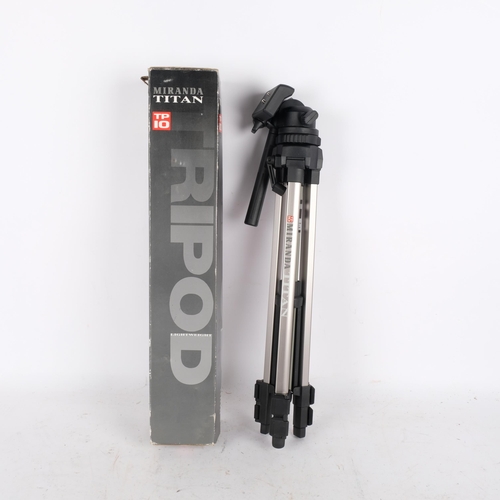 255 - A Miranda Titan TP10 extendable/adjustable camera tripod, with associated box