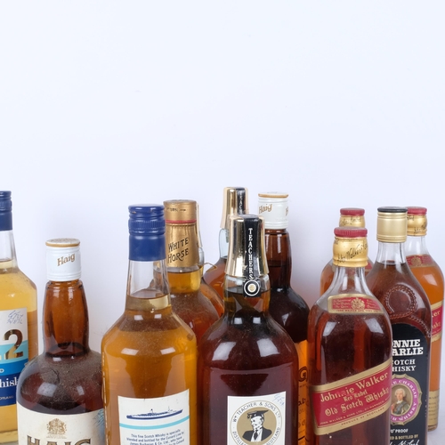 291 - 12 bottles of Scotch Whisky, including 3 Teacher's, White Horse, and Johnnie Walker