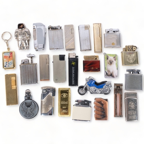 295 - A collection of Vintage and novelty pocket cigarette lighters