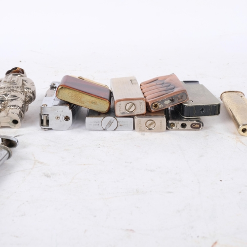 295 - A collection of Vintage and novelty pocket cigarette lighters