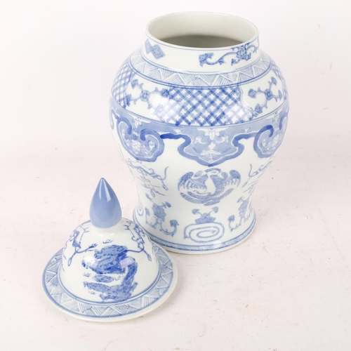 343 - A modern Oriental porcelain jar and cover, H43cm