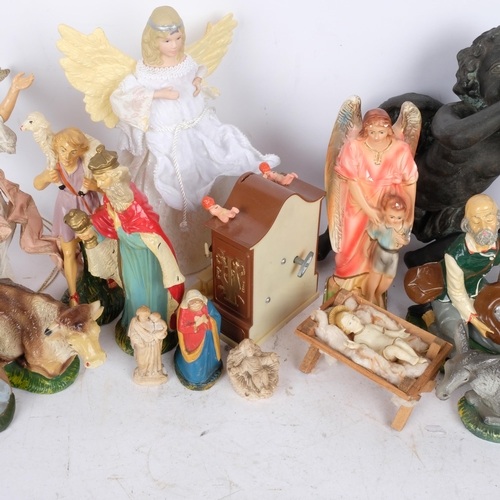 372 - Italian nativity figures set, Cupid, cherub etc