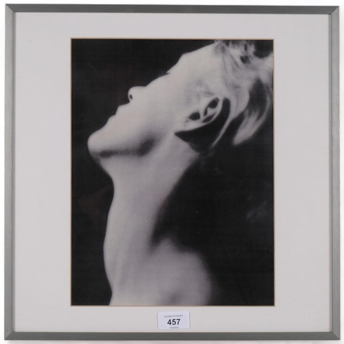 457 - Man Ray, by Lee Miller, neck study, framed, 41cm x 41cm overall