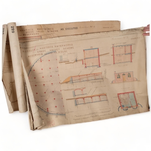 482 - A large collection of early to mid-20th century maps and plans of Hastings and the surrounding areas... 