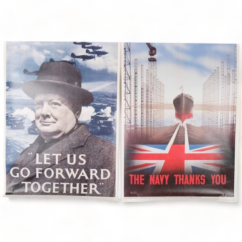 65 - A set of 4 re-printed maritime posters, reproduced for The Telegraph by the Control of the HMSO 13/2... 