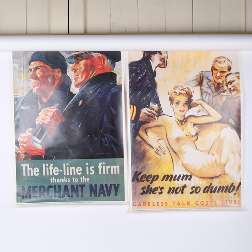 65 - A set of 4 re-printed maritime posters, reproduced for The Telegraph by the Control of the HMSO 13/2... 