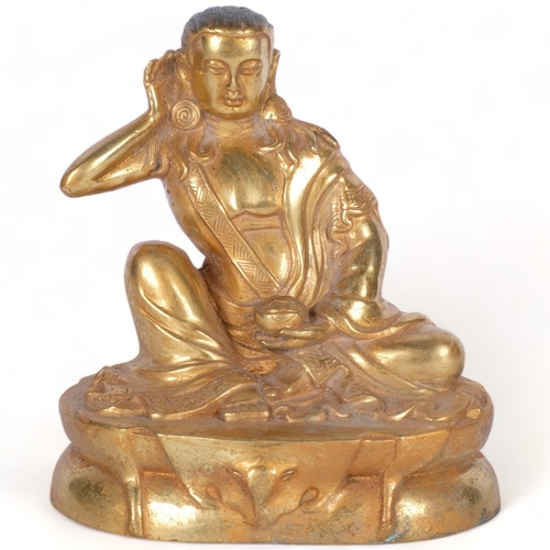 534 - A gilt-bronze Buddha figure, H13.5cm