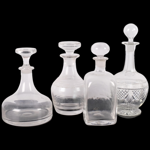 580 - An Edinburgh Crystal cut-glass decanter, height including stopper 29cm, marked to the base, a Stuart... 