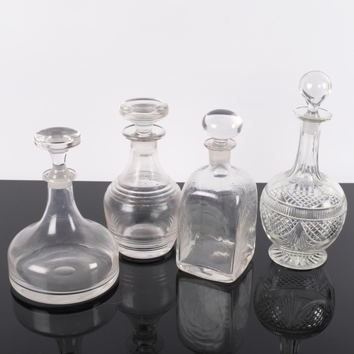 580 - An Edinburgh Crystal cut-glass decanter, height including stopper 29cm, marked to the base, a Stuart... 