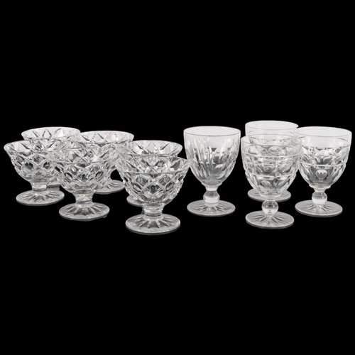 586 - A group of 4 Edinburgh Crystal cut-glass goblets, 11.5cm, and 6 Edinburgh Crystal cut-glass sundae d... 