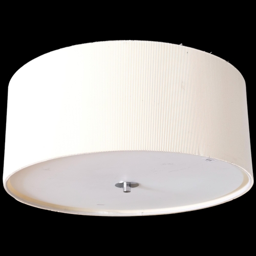 615 - A DAR pendant light fitting, Zaragoza model, cream and chrome, diameter 60cm, drop 25.5cm