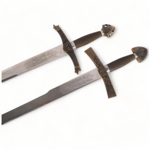 617 - 2 modern replica swords, L104cm (2)