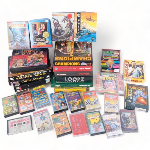 620 - A quantity of Vintage Commodore computer console cassette games, in original packaging, including su... 