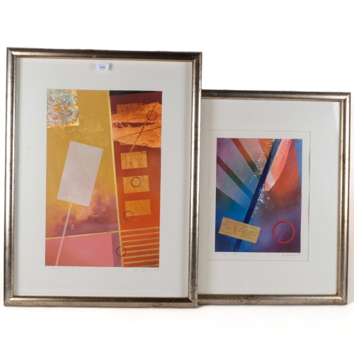 659 - Eric Hewitson (1996) -  coloured screen prints - cadence I and cadence IX. 80x60cm, and Cirque XXII ... 