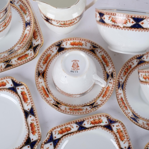 713 - Superior English Bell China, S&C England, a part tea service, with several cups, saucers and side pl... 