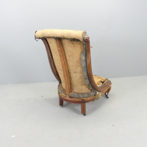 2682 - A mid-Victorian nursing chair in need of recovering.