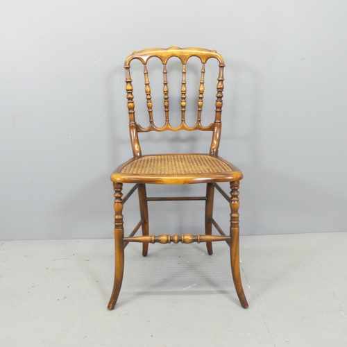 2693 - A mahogany Chiavari design chair with cane seat.