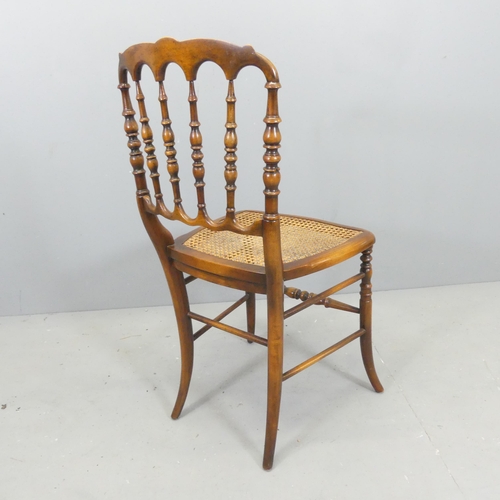 2693 - A mahogany Chiavari design chair with cane seat.