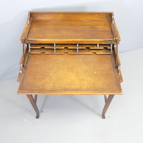 2695 - An antique mahogany metamorphic writing table / desk 74x78x43cm.