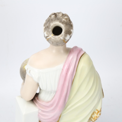 146 - 19th century Paris porcelain figure of Uranie, height 28cm