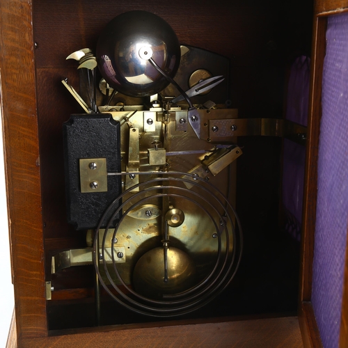 207 - Impressive Victorian architectural oak-cased fusee 8-day bracket clock, by Georg Oram of London, car... 