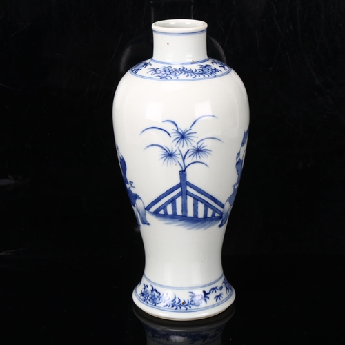 237 - Chinese blue and white porcelain vase, height 24cm