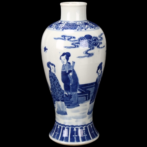 238 - Chinese blue and white porcelain vase, height 24cm