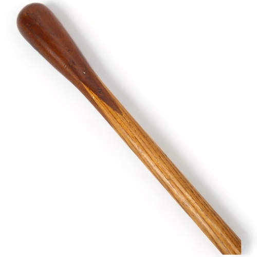 265 - A plane propeller walking cane with laminate wood handle, length 90cm