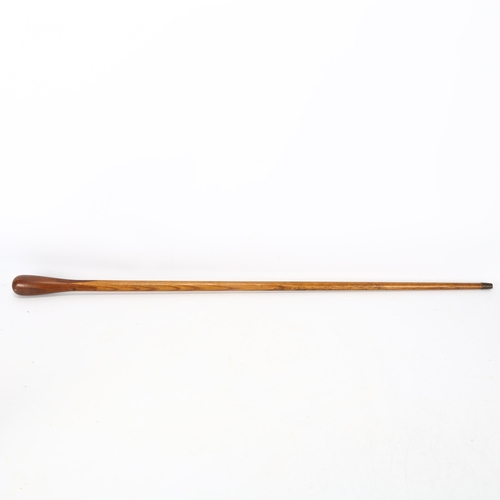 265 - A plane propeller walking cane with laminate wood handle, length 90cm