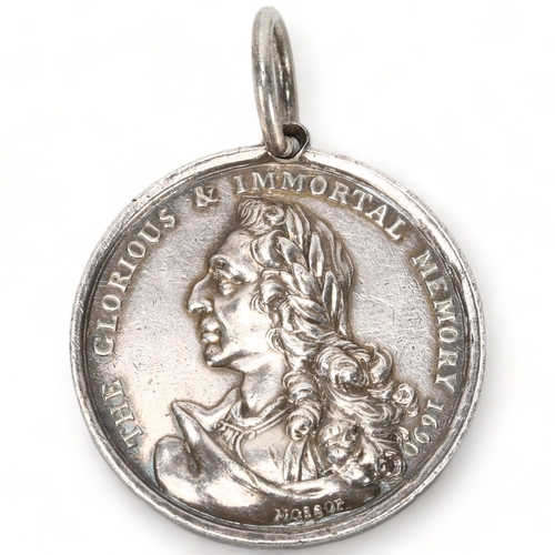 270 - An Orange Association, 1690,  silver medal by W. Mossop, circa 1800, laureate and draped bust of Wil... 