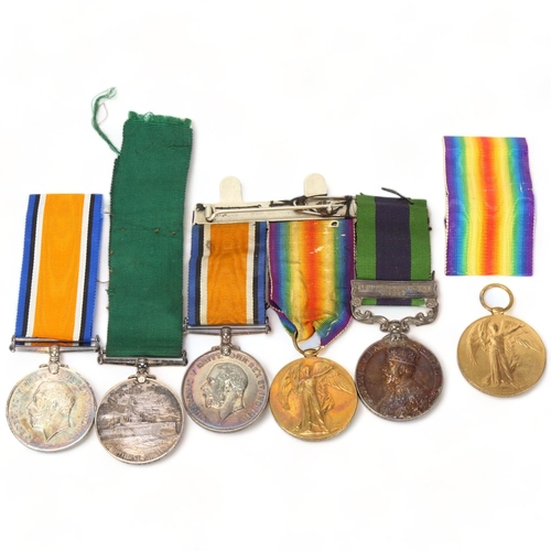 274 - First World War and 1919 India medal with Afghanistan NWE bar to 201410 Pte AJ Blake East Kent Reg a... 