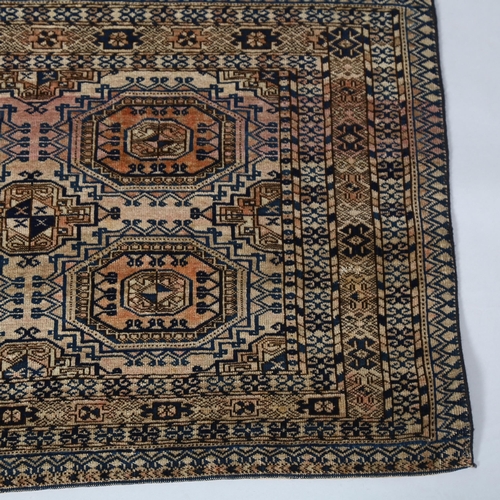 277 - A finely woven antique Persian saddle bag/rug, 132 x 78cm