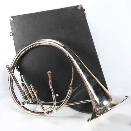 279 - A mid 20th century Helicon, brass section instrument, in hard case, originally from the Roy Castle c... 