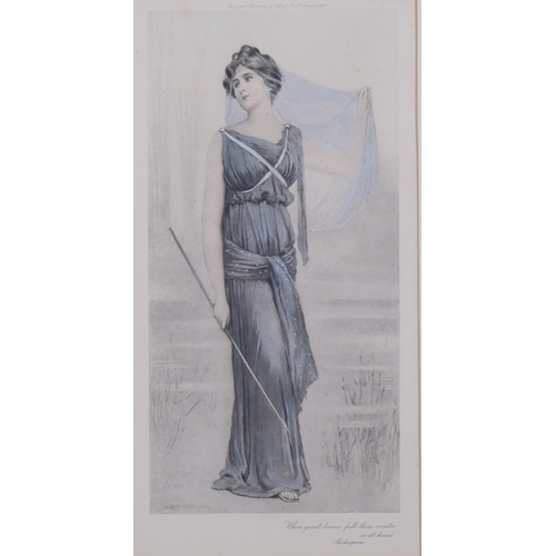 568 - W Greenbank, 6 lithographs, Classical beauties, published 1901, image 32cm x 16cm, framed (6)