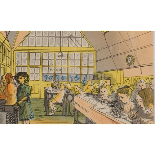 616 - Edward Bawden (1903 - 1989), the junior school/the Methodist chapel, colour lithograph published by ... 