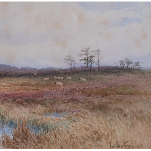 625 - Paul Bertram, pair of landscapes, watercolours, and J Roebuck, river landscape, framed (3)