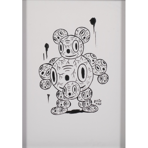 627 - Gary Baseman (born 1960), balloon figure, print, no. 3/3, overall frame dimensions 45cm x 32.5cm